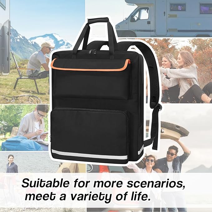 ORKELS Solar Panel Storage Bag, Travel Backpack Compatible with Jackery SolarSaga 100W 100X 200W