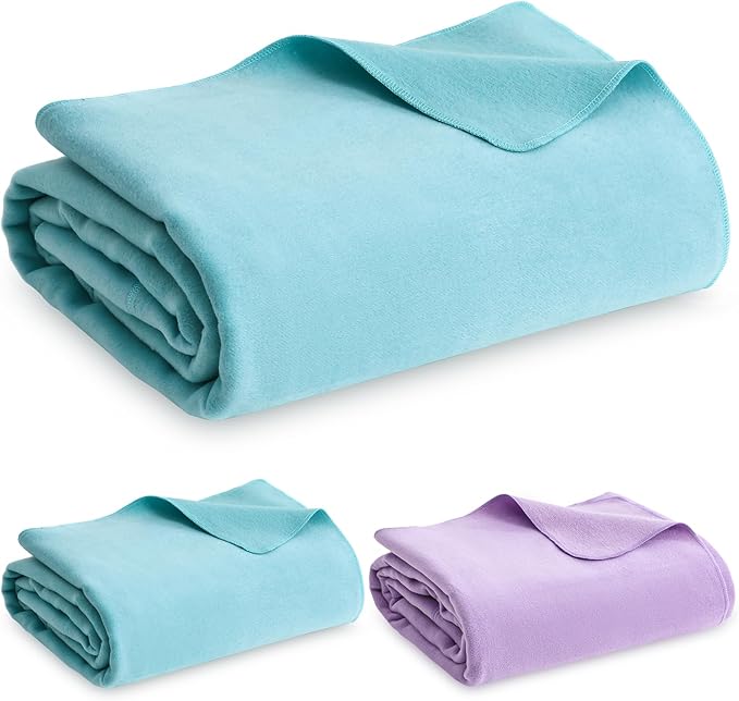 Peryiter 2 Pcs Military Wool Blanket Large 64" x 88" Camping Blanket Survival 3.3 Lbs Each Thick