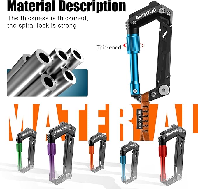 Carabiner Multitool with Pocket Knives, EDC Carabiners, Serrated Knife, Rope Cutter, Screwdriver