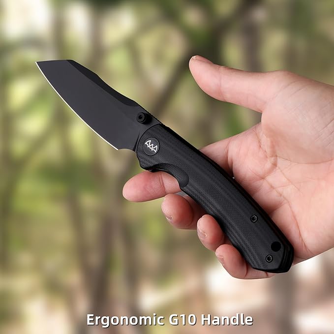 Folding Pocket Knife, 3.35" 14C28N Blade G10 Handle EDC Knife with Liner Lock, Small Pocket Knife