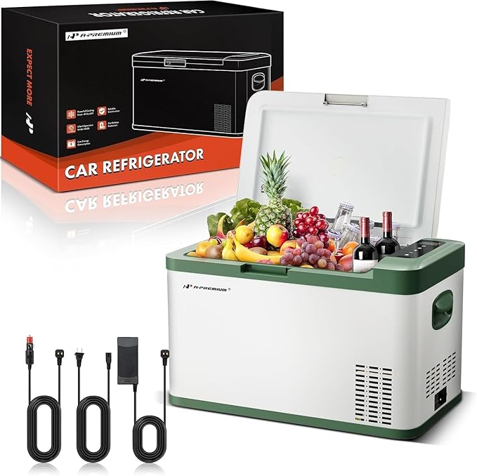 A-Premium 12 Volt Refrigerator 28QT/26.1L Portable Car Fridge Cooler, -4°F~68°F Portable Freezer