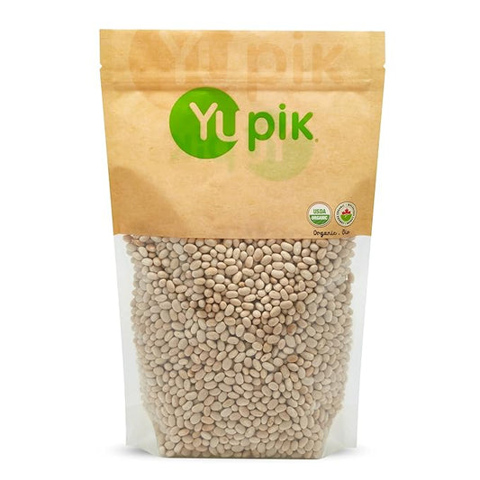 Yupik Organic Navy Beans, 2.2 lb (35.3 oz), Non-GMO, Vegan & Gluten-Free, USDA Certified, Kosher