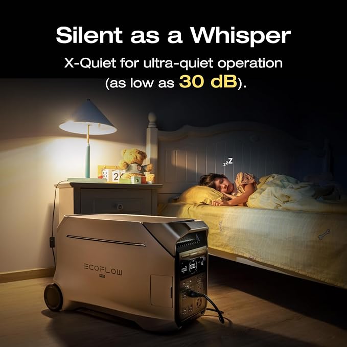 EF ECOFLOW DELTA Pro 3 Portable Power Station, 4096Wh LFP Battery, Expandable to 48kWh, 120/240V