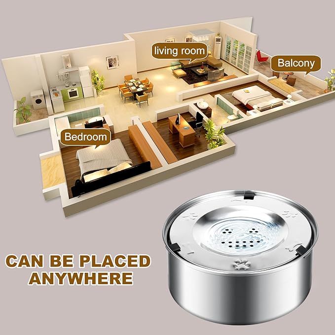 3L/101oz Dog Water Bowl No Spill, No Spill Water Bowl for Dogs|Spill Proof, Stainless Steel Slobber
