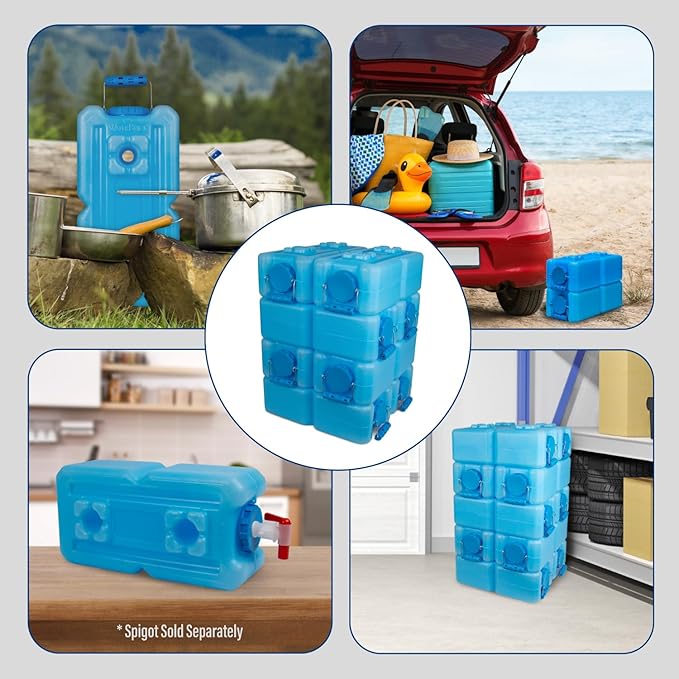 WaterBrick International Water Storage Containers for Emergency Water Storage | 4-Pack of Stackable