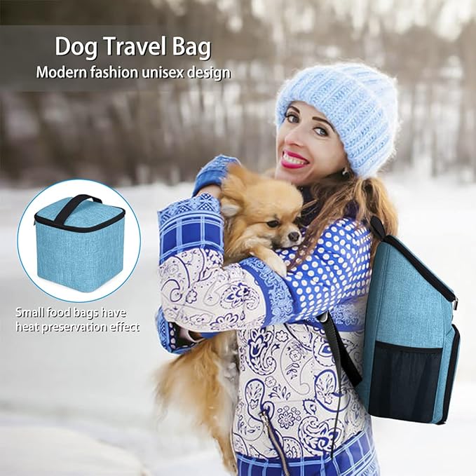 BAGLHER丨Dog Travel Bag, Airline Approved Pet Supplies Backpack, Dog Travel Backpack with 2 Silicone