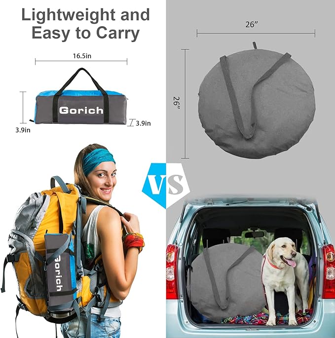 Gorich Beach Tent Sun Shelter for 3/4-5/6-7/8-10 Person with UPF 50ï¼?UV Protection, Lightweight &