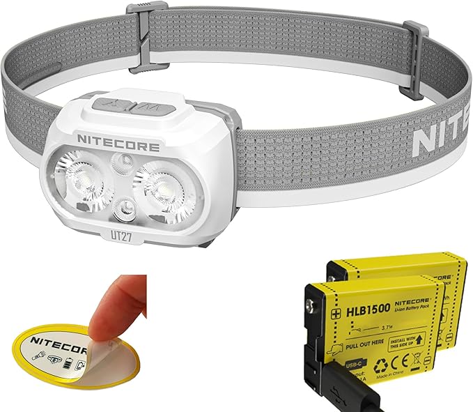 Nitecore UT27 MCT Pro 800 Lumen Running Headlamp USB-C Rechargeable Dual Power with Multi-Color