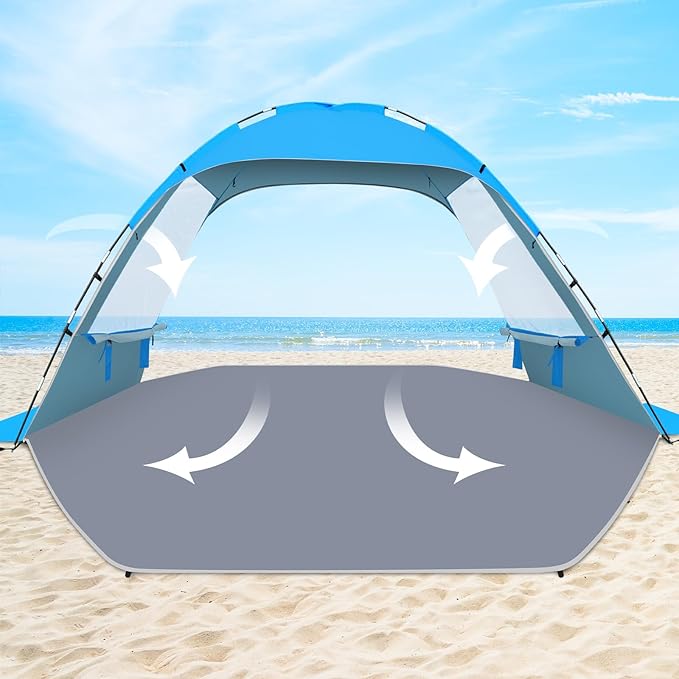 Gorich Beach Tent Sun Shelter for 3/4-5/6-7/8-10 Person with UPF 50ï¼?UV Protection, Lightweight &
