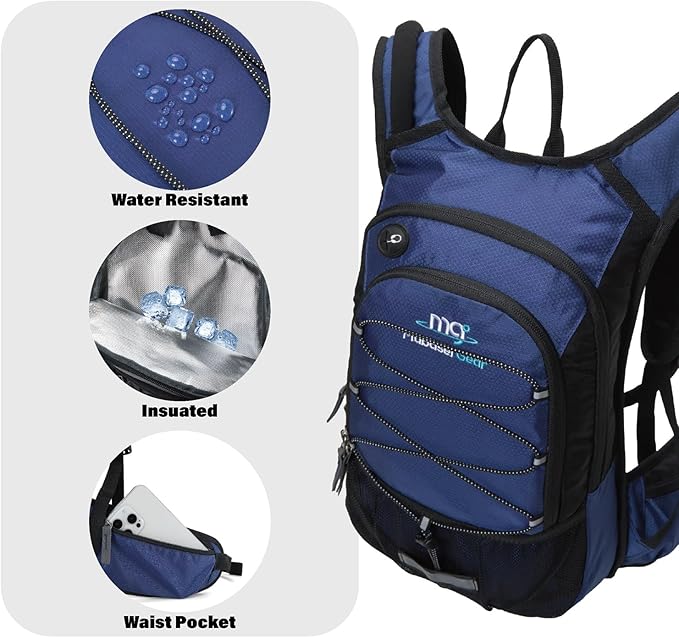 15L Insulated Hydration Backpack Pack with 2L Water Bladder Lightweight Hiking Backpack Bag for