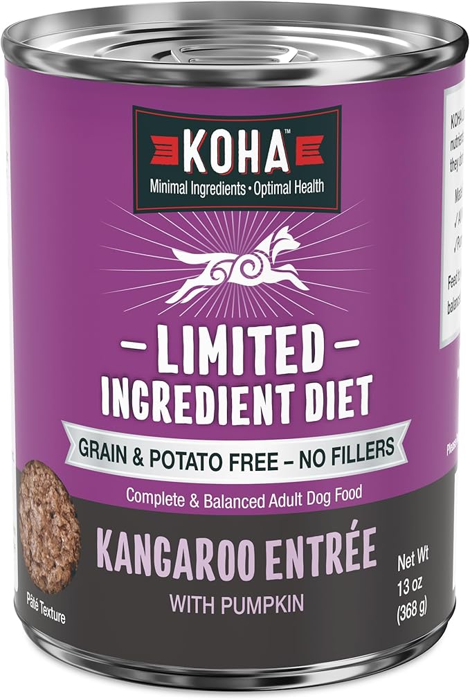 KOHA Limited Ingredient Diet Kangaroo Entrée for Dogs - Grain Free Wet Dog Food with No Fillers