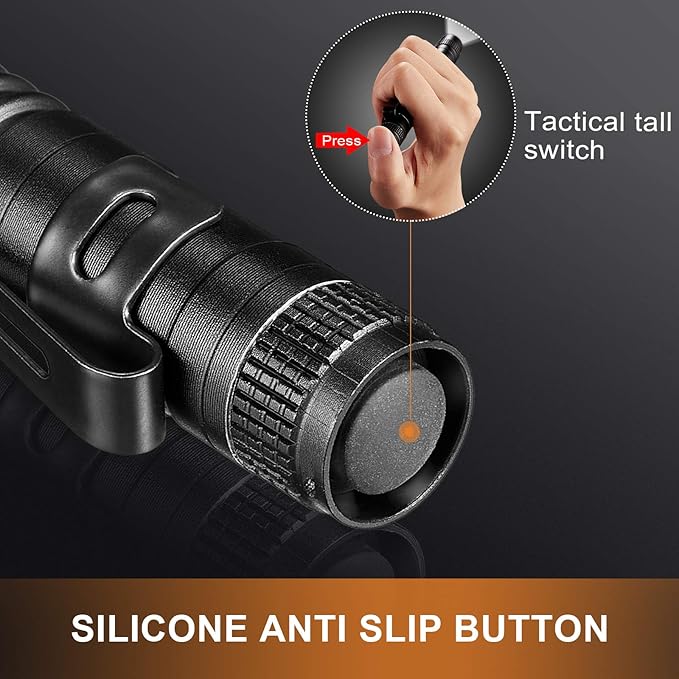 Honoson 10 Pieces Mini Pen Light Flashlight Small LED Pen Light Aluminum Pocket Flashlight with