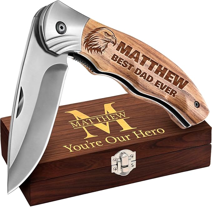 Custom Knife for Men and Women - Personalized Idea Gifts - Engraved Gifts for Dad Husband Boyfriend
