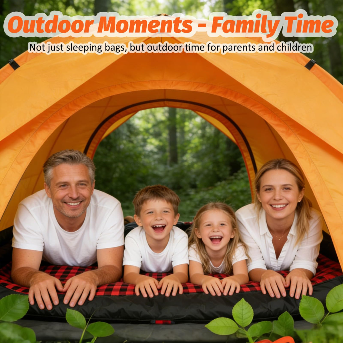 Swtmerry Flannel Double Sleeping Bag for Adults with 2 Pillows Cold Weather, Big & Tall Queen Size