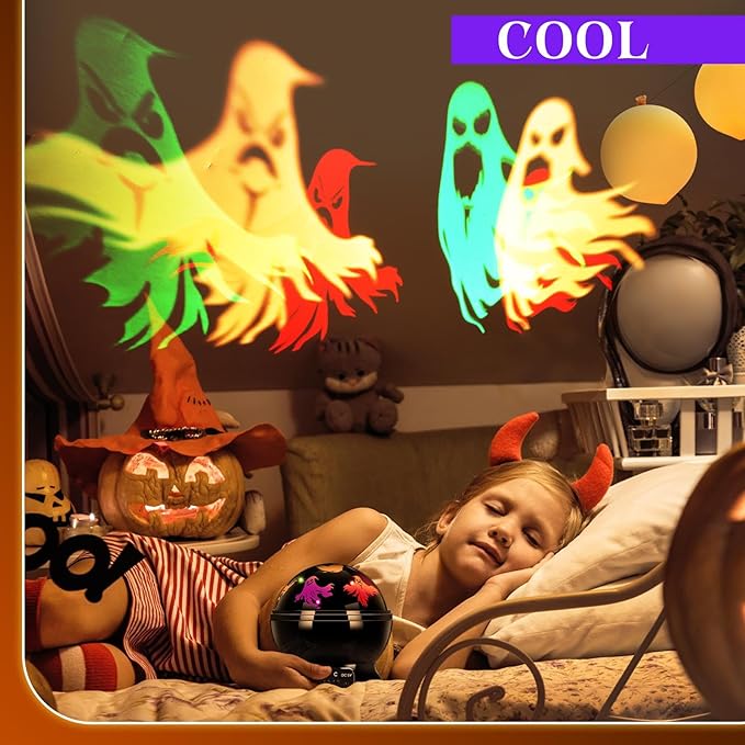 Halloween Projector Lights Indoor Scene LED Light Spooky Ghost Decorative Halloween Night Light