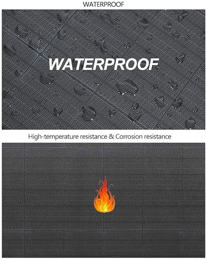 LensunSolar 50W Full Black Flexible Solar Panel, 34x14in, Waterproof Lightweight with Highest