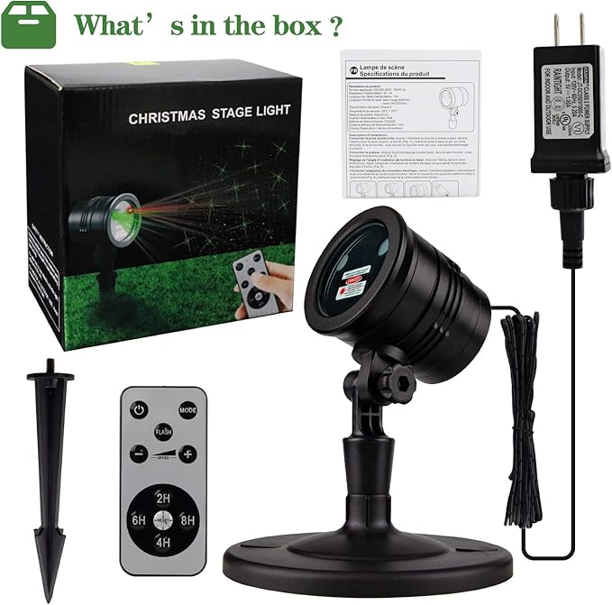 Christmas Projector Lights Outdoor, Led Christmas Laser Lights Landscape Spotlight Red and Green