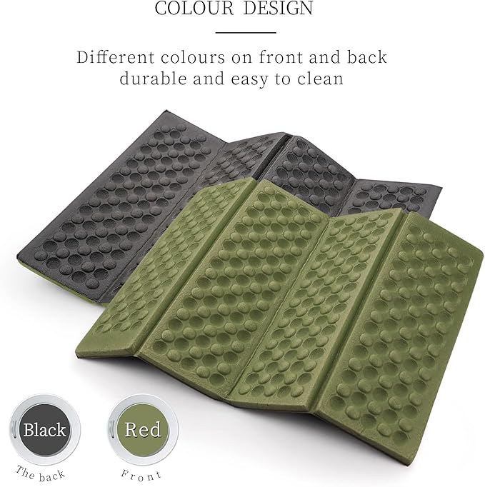 AceCamp 3940 Portable Lightweight Mini Waterproof Folding Mat, Foam Sitting Pad for Outdoor