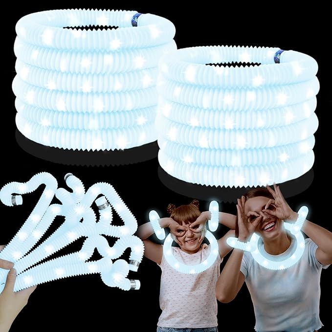 White Glow Sticks Party Favors Supplies Decorations for Wedding, Light Up Sticks Wands Necklaces