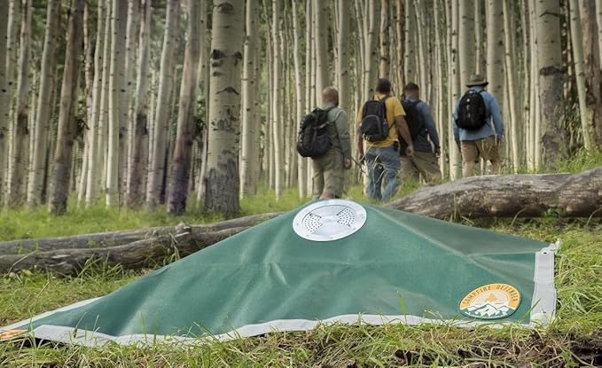 Campfire Defender Outdoor Fire Pit Cover, 68" x 60" - Camping Firepit Cover Square with Adjustable
