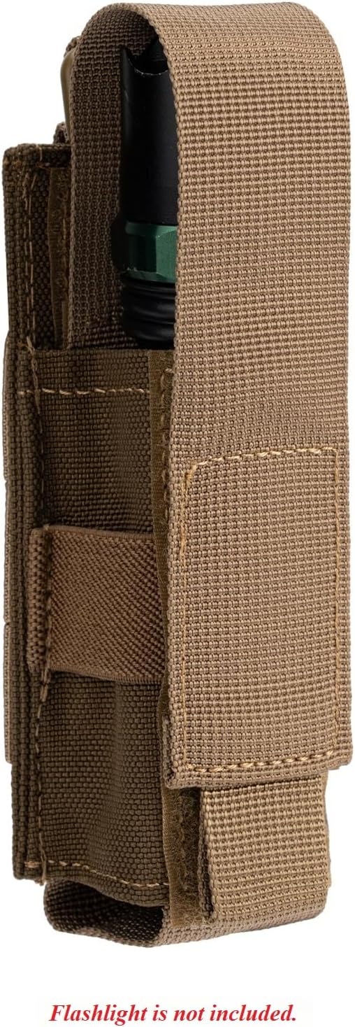 Tactical Flashlight Holster MOLLE Torch Holder MK4 OC/Mace Pepper Spray Canister Carrier EDC Flash