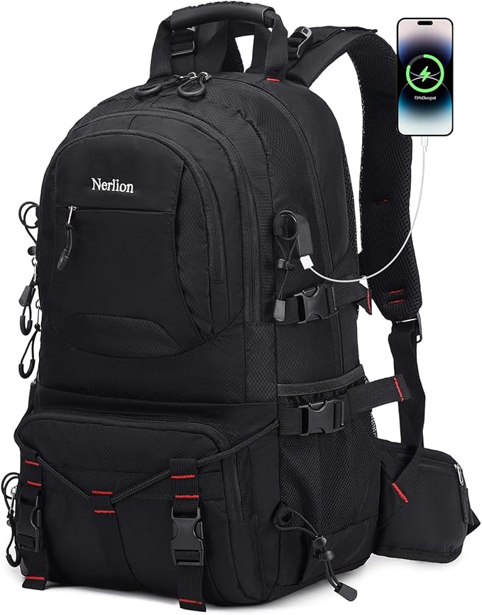 Nerlion 40L Hiking Backpack Travel Backpack for Men Women Camping Waterproof Outdoor Hiking Daypack
