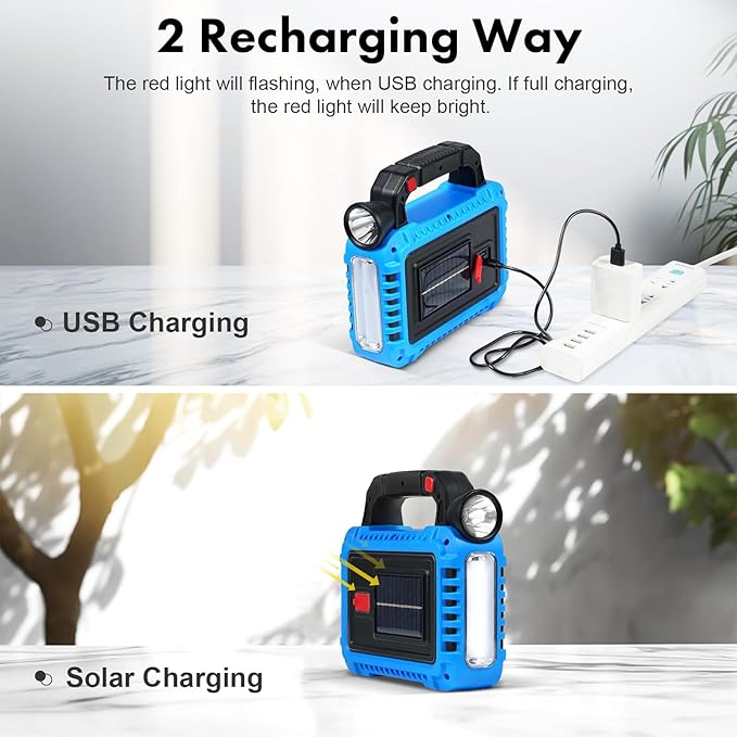 4 Pack Solar Lantern, LED Flashlight for Power Outages, Portable Camping Essentials Lights
