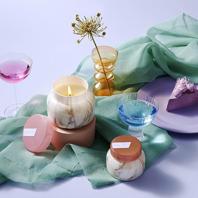 Capri Blue Modern Marble Jar Candles - Luxury Scented Candles for Home - Long Lasting Soy Wax Blend