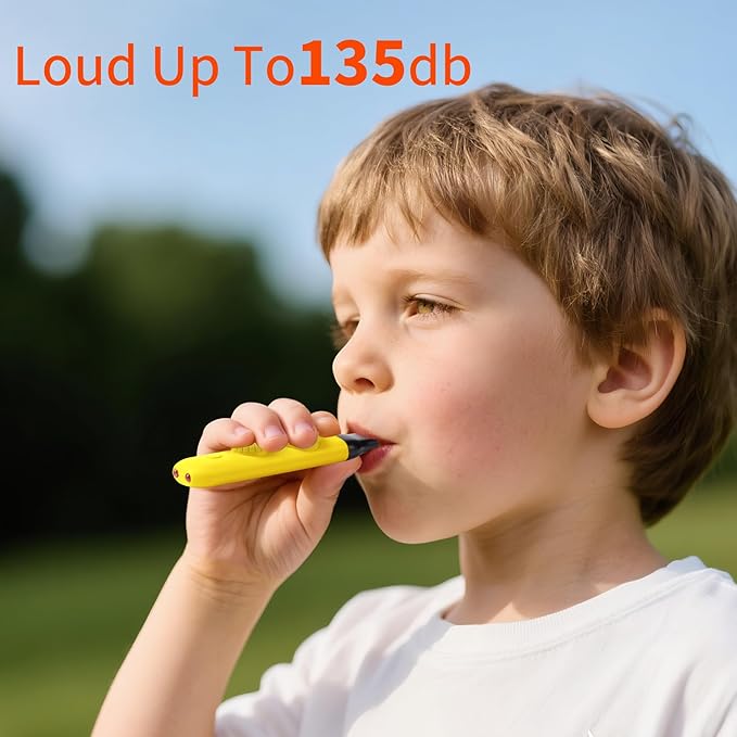 Multifunctional Survival Emergency Whistle for Kids with Compass Hiking Survival, Thermometer &