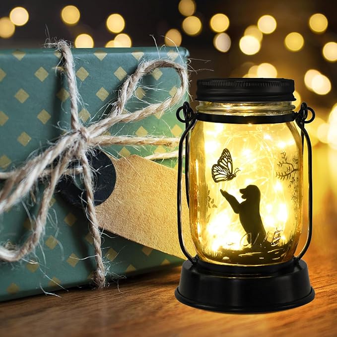 kyoryuger Dog Solar Lanterns Retriever Dog Solar Lights Golden Retriever Gifts for Women Men Dog
