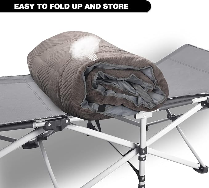 REDCAMP Folding Cot Pads for Sleeping Extra Thick, Soft Comfortable Velvet & Corduroy Cotton