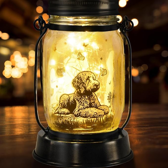kyoryuger Goldendoodle Gifts for Women/Men Poodle Solar Lanterns Dog Mom Birthday Dog Lovers