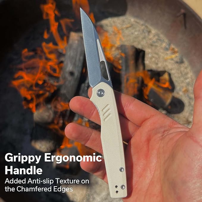 CIVIVI Guile Pocket Knife, Folding Knife for EDC, 3.25" Swedish 14C28N Blade G10 Handle with