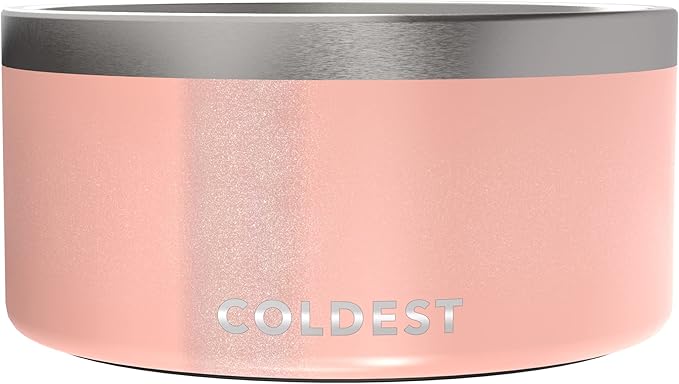 Coldest Dog Bowl - Anti Rust Metal, Non Slip, 3 Layers Insulated Stainless Steel Dog Bowls - Spill