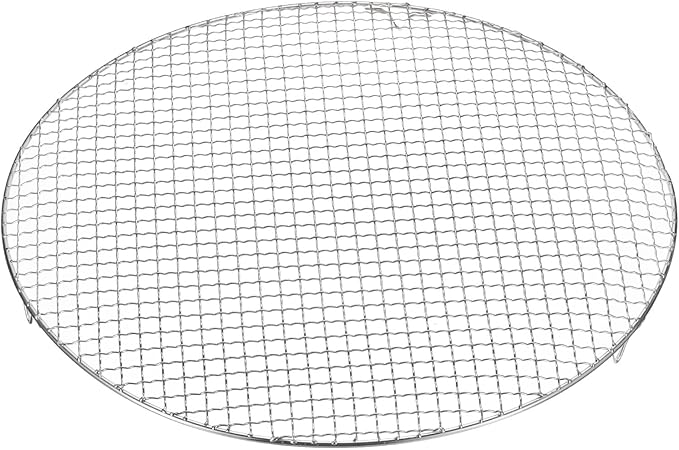 HARFINGTON Round Cooking Rack 17.7-inch Stainless Steel Cross Wire Barbecue Grill Net with 20mm