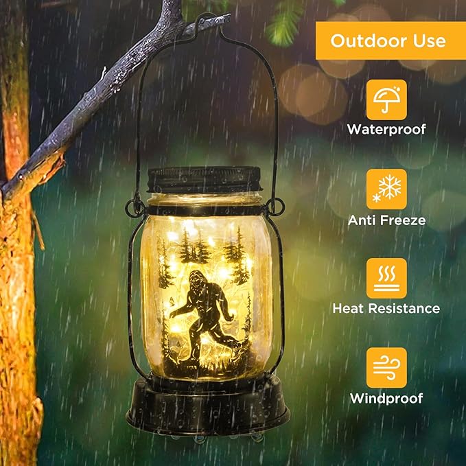 kyoryuger Bigfoot Gifts for Women/Men Bigfoot Solar Lanterns Mom Grandma Birthday Present Lantern
