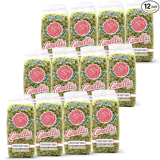 Camellia Brand Dried Green Baby Lima Beans ??Premium Tender Southern Lima Beans for Succotash