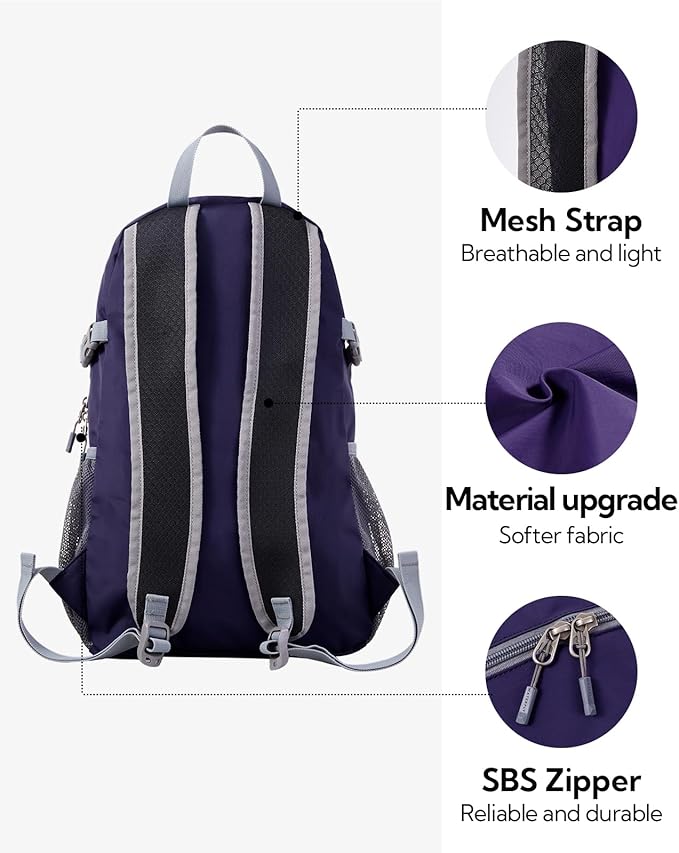 WATERFLY Small Lightweight Packable Backpack: 20l Ultra Light Foldable Travel Hiking Camping