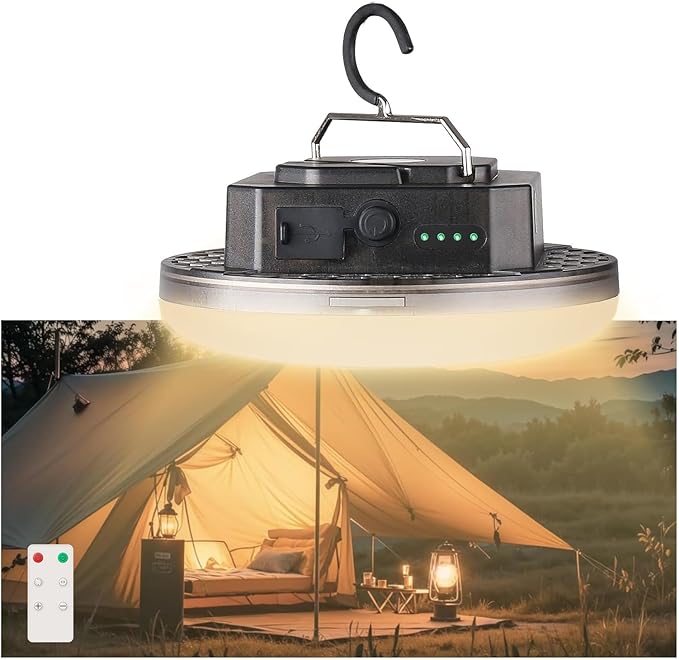 12000mAh (45W) Camping Hanging Tent Light Emergency Power Outage Lantern Home Use 4000LM 3 Modes