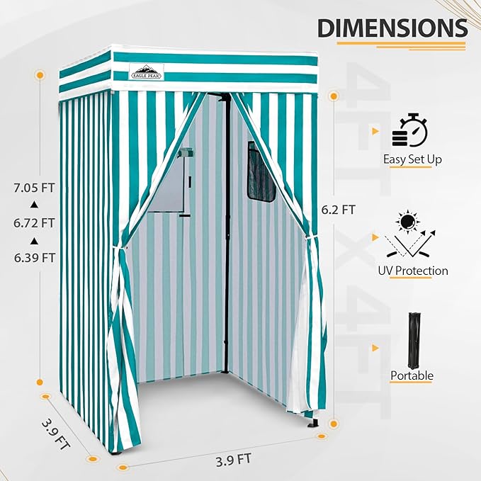 EAGLE PEAK Flex Compact 4x4 Pop-up Canopy Changing Room, Portable Privacy Dressing Room for Indoor