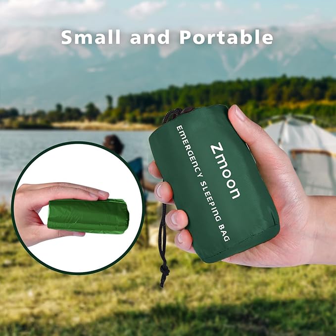 Zmoon Emergency Sleeping Bag Survival Bag, Portable Waterproof Thermal Bivy Sacks,Bivvy