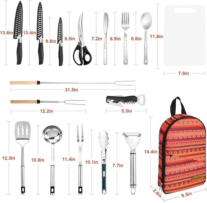 Camping Cookware Storage Bag - Camping Cooking Utensils Set Bag Camping Tool Portable Storage Bag