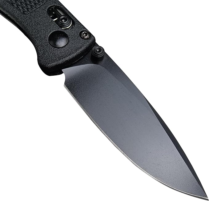 HUAAO Mini Folding Pocket Knife, Plain Edge, Thumb Stud Manual Open, Glass Reinforced Nylon Grivory