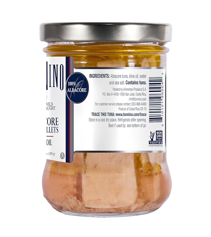 Tonnino Tuna Fish Albacore - Olive oil ??Pack of 6 ??Alternative to Salmon ??Protein Snacks ??Ready