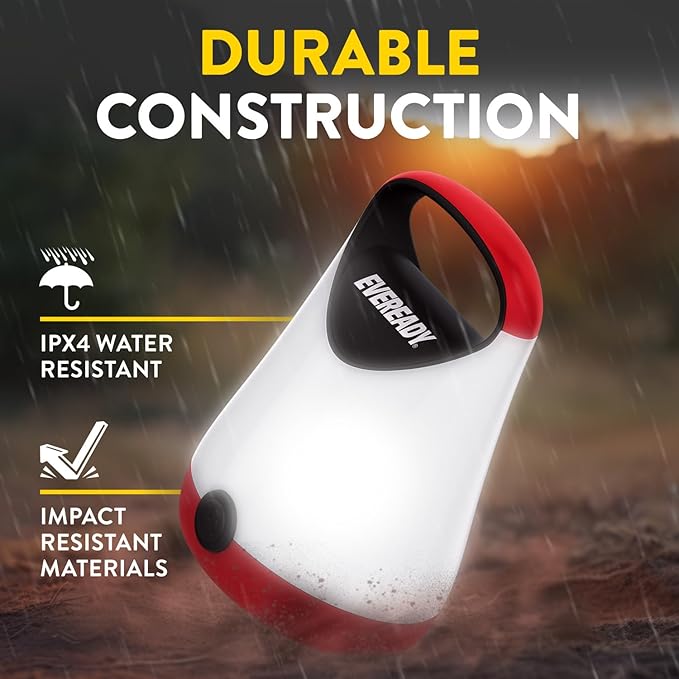 Eveready LED Camping Lantern X-250 (2-Pack), Super Bright Tent Lights, Rugged Water Resistant LED