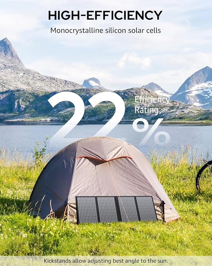60W Portable Solar Panels, Foldable Solar Panel Charger for Portable Power Station(Under 500W)