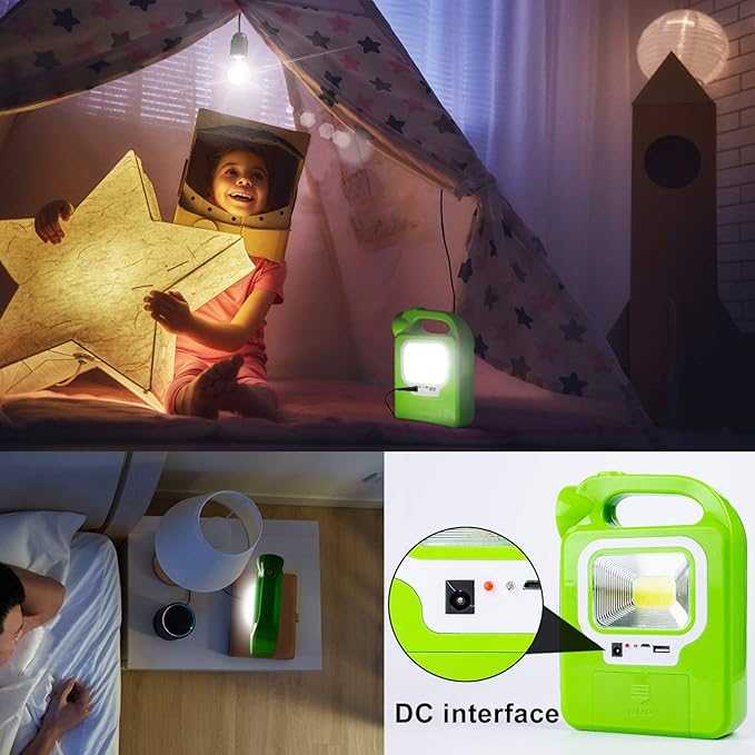 Solar Lantern Camping Essentials Accessories Lights, Rechargeable LED Flashlight for Power Outages