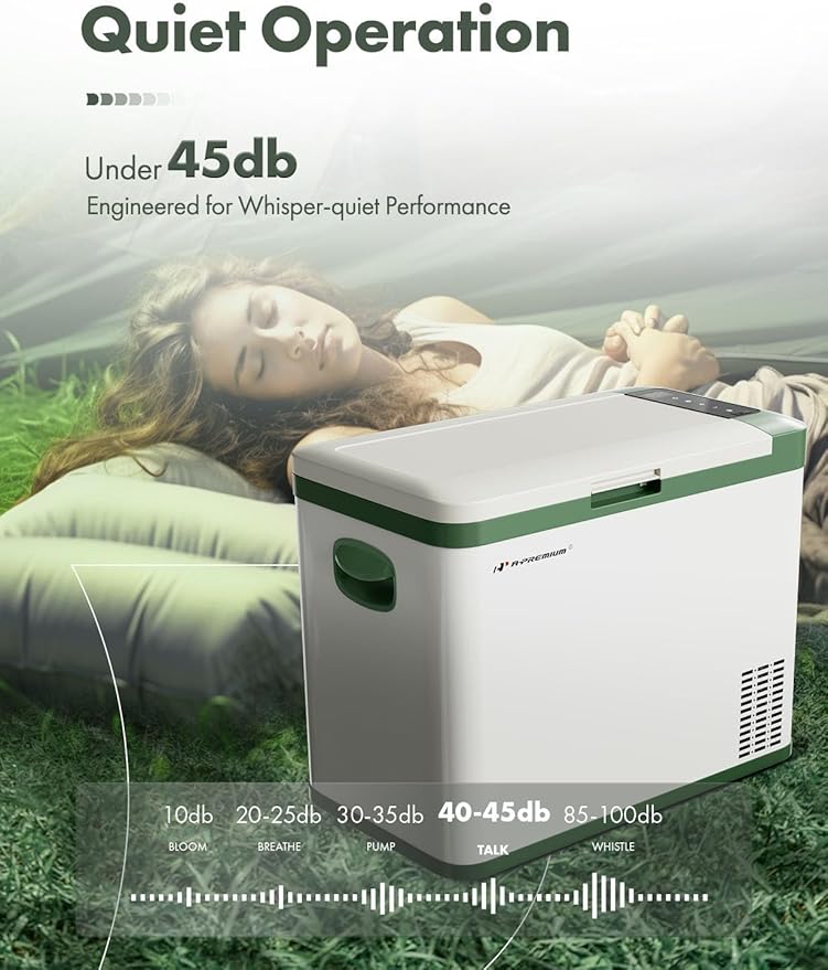 A-Premium 12 Volt Refrigerator 37QT/34.9L Portable Car Fridge Cooler, -4°F~68°F Portable Freezer