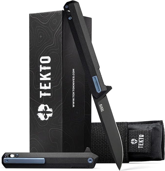 F2 Bravo Folding Pocket Knife - D2 Steel Blade, Ceramic Ball Bearings - EDC - Snap, Swift Flip for