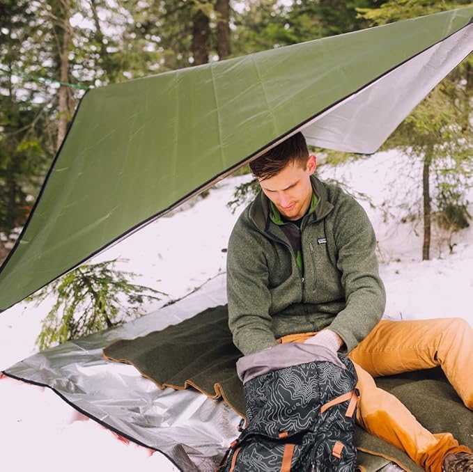 Arcturus Insulated Tarp, Reusable Heavy Duty Thermal Survival Blanket ??60x82in, Reflects 90% Body